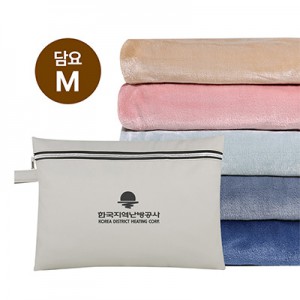 에코벨라 메리 벨보아 양면 담요&그레이 파우치세트 M