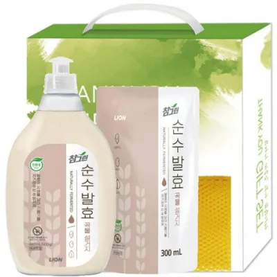 참그린 곡물용기+곡물리필+망사수세미 선물세트