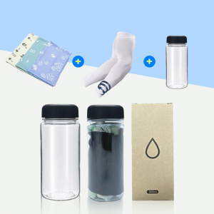 패턴 쿨타올 + 국산 일반 밴딩 쿨토시 + 보틀 350ml SET