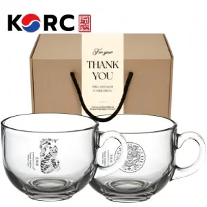 한국전통 K컬쳐 요거트볼 시리얼볼 그릭 디저트 머그컵 470ml 2P 기프팅