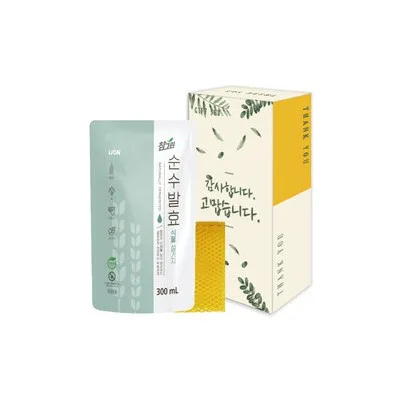 참그린 식물리필 300ml+망사수세미 선물세트