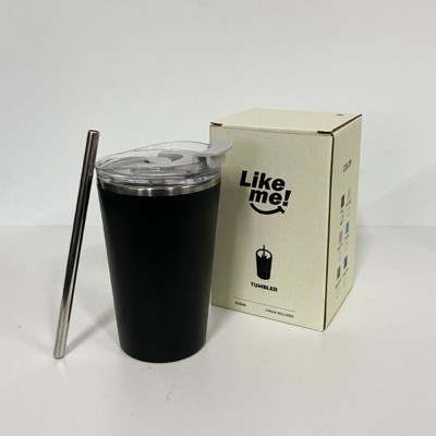 스텐 머그컵 텀블러 420ml 사무실 휴대용 (+빨대증정)