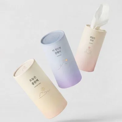 슬림 보틀 캔티슈 원통형 휴대용 여행용 미니 티슈