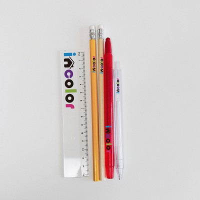 incolor 문구세트 OPP 24 (연필2+색연필1+샤프1+자1)