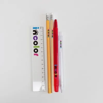 incolor 문구세트 OPP 24 (연필2+색연필1+샤프1+자1)