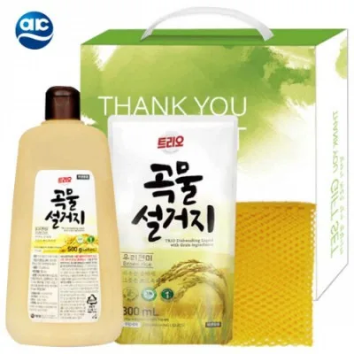 애경곡물설거지용기.리필.망사수세미 선물세트