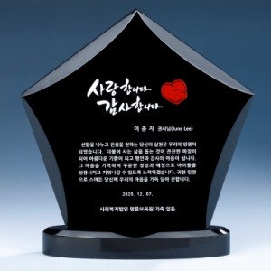 블랙 크리스탈 상패 8) 172-1