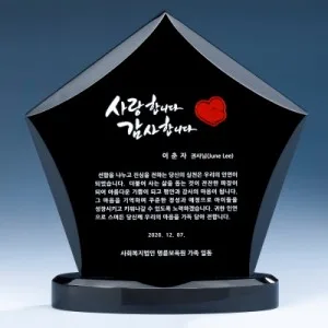 블랙 크리스탈 상패 8) 172-1
