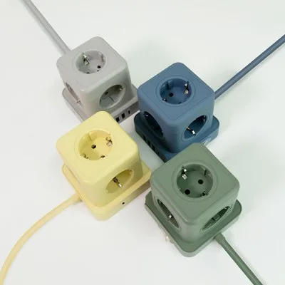 티메코 TMC-10 20W 고속충전 5구 멀티탭 큐브 디자인 4000W 고용량 C타입 USB 4포트