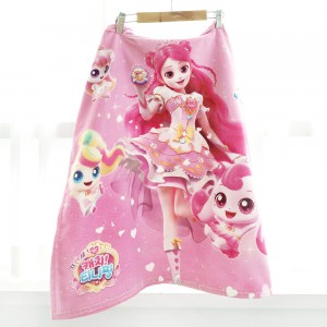 프린세스 캐치티니핑 대형 극세사 후드 비치타올 70x70cm