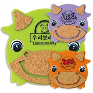 황소 콜크냄비받침