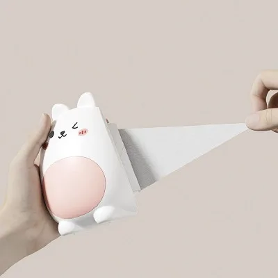 (Blossom) 윙크 곰돌이 사선컷팅 돌돌이 테이프 클리너 1P