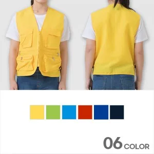 현장 스태프 다용도 조끼 남성 여성 행사 유니폼 L-3XL