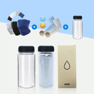 국산 고급 밴딩 쿨토시 + 스포츠 무지 쿨마스크 + 보틀 350ml SET
