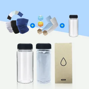 국산 고급 밴딩 쿨토시 + 스포츠 무지 쿨마스크 + 보틀 350ml SET