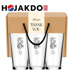 한국전통 K컬쳐 샤이닝 글라스컵 480ml 3P 기프팅