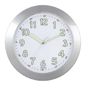 337 야광크롬(화이트)벽시계