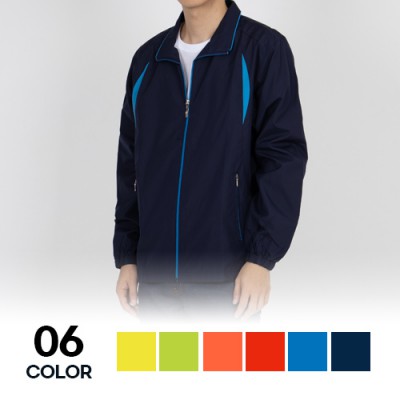 남녀공용 통풍 메쉬 배색 바람막이 자켓 여름 단체 유니폼 S~2XL