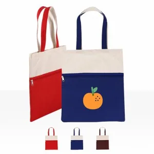 투톤컬러에코백지퍼형