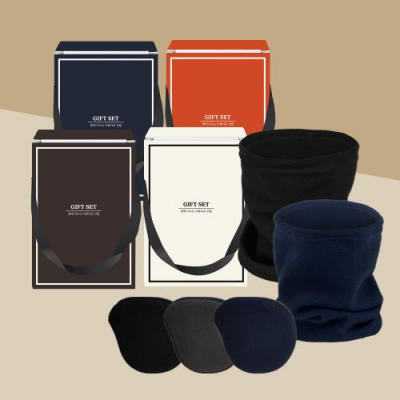 폴라폴리스 넥워머 + 무지 왕 귀마개 SET
