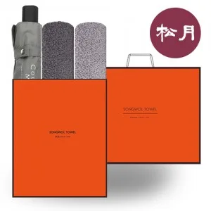 송월 프리미엄 O.G 우산&타올 3매 세트1 (CM3단폰지1P+SW빌라 150G 30수 2P)