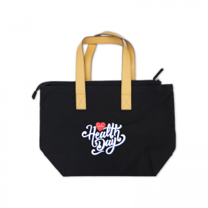 (Blossom) 고급 손잡이 에코백 (47x32x15cm) 아이보리/블랙