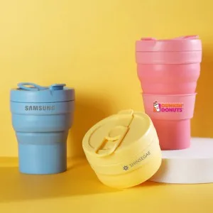 뉴에이커 파스텔 마카롱 접이식 실리콘 텀블러 600ml