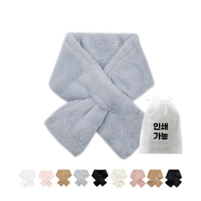 엣지웜 여성 울트라 퍼 쁘띠 머플러 겨울 미니 방한목도리