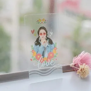 2635 투명 포토카드 연예인 굿즈 투명 명함 100매이상 주문가능 90x50mm