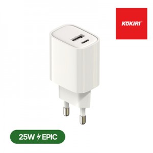 코끼리 EPIC GaN 25W A+C 2포트 초고속 충전기 (케이블미포함) KWC-K25PD1C1A