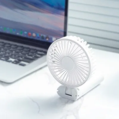 에디토 접이식 목에거는 휴대용 손 선풍기 LED 배터리잔량표시