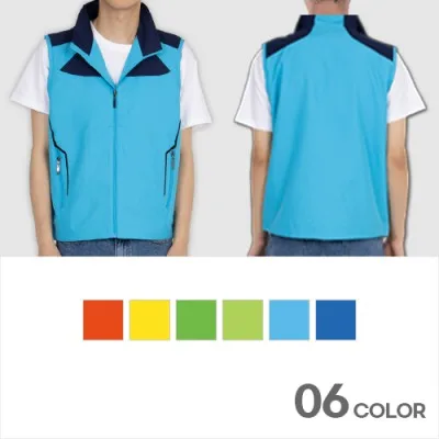고급 카라 근무복 조끼 남성 여성 단체행사 유니폼 M-3XL