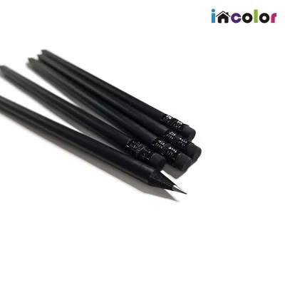 incolor OPP 5본입 흑목 원형 연필 (B)