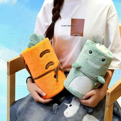 똑딱이 단추 캐릭터 담요 극세사 무릎담요 학교 학원 사무실 캠핑 휴대용 선물