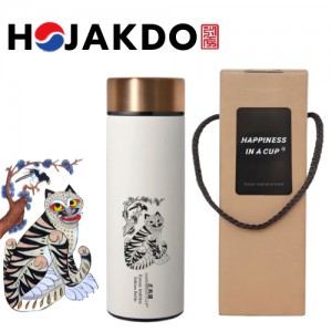 한국전통 K컬쳐 까치와호랑이 호작도 파우더 데일리 텀블러 440ml 기프팅