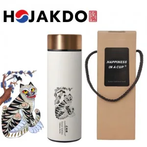한국전통 K컬쳐 까치와호랑이 호작도 파우더 데일리 텀블러 440ml 기프팅