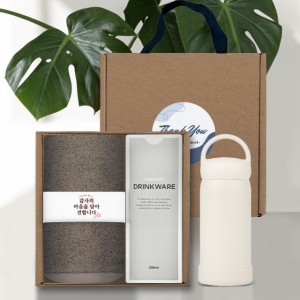 송월타올 모던라이프 핸들패키지 선물세트 NO.7 (호텔수건 150G 30수 1매+오모키 모닝 핸들 텀블러 1개+띠지+스티커)