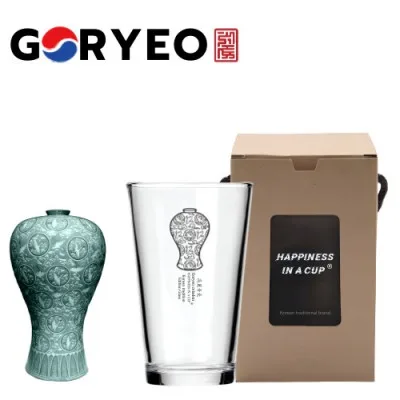 한국전통 K컬쳐 고려청자 샤이닝 글라스컵 480ml 1P 기프팅
