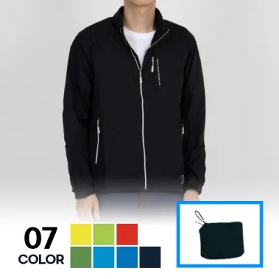 남녀공용 후드내장 초경량 휴대용 바람막이 자켓 단체복 M~3XL