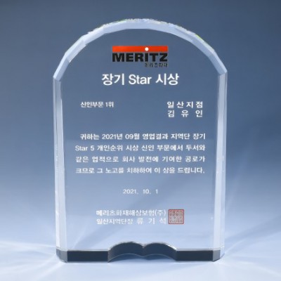 크리스탈 상패 8) 176-2