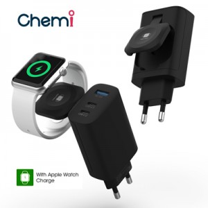 케미 올인원 퀵차지 40W USB1+C타입2 3포트 초고속 충전기(애플워치) HEA-AW40