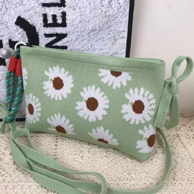 (Blossom) 다양한 패턴 자가드 사각 핸드백 1P