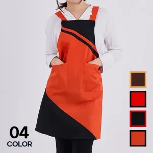 사선포인 H형 앞치마 남녀공용 단체 행사