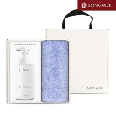 송월 핸드워시 기프트세트 30 (항균 코마40수무지180g 1P + 생활공작소500ml 1P)