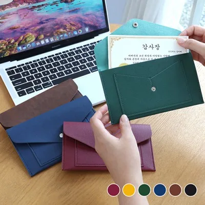 클래식 레더 트레블 파우치