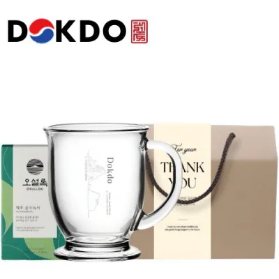 한국전통 K컬쳐 독도 40240 클래식 글라스 머그컵 440ml 오설록 기프팅