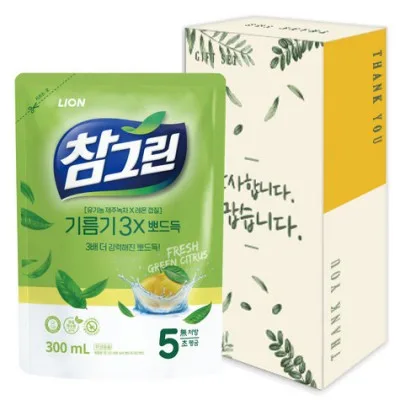 참그린 녹차리필 300ml 선물세트