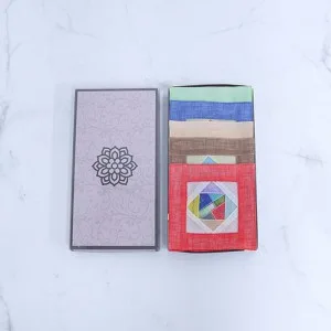 나빌레라 모시조각보 컬러 컵받침(5p)