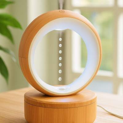 파인큐브 LED 가습기 무드등 우드물멍