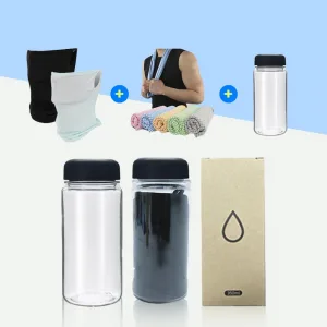 귀걸이 쿨마스크 1개 + 뱀부얀 쿨타올 1개 + 보틀 350ml 1개